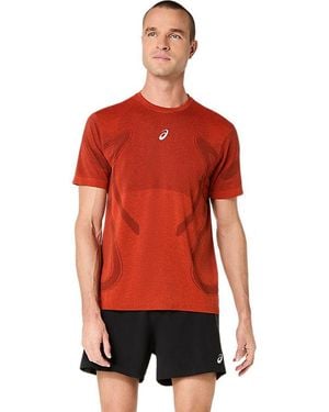 Asics Road Seamless Ss Top - Red