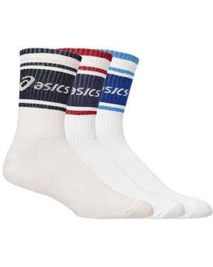 Asics 3 Pack Logo Crew Sock - Black