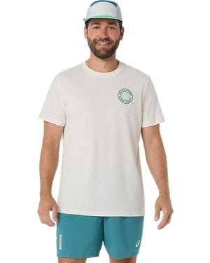 Asics Padel Court Graphic Ss Top - Blue