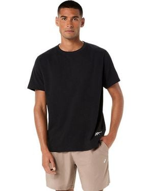 Asics HERITAGE HEAVY COTTON GRAPHIC TEE - Negro