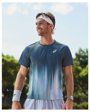 Asics Athlete Exclusive Ss Top - Blu