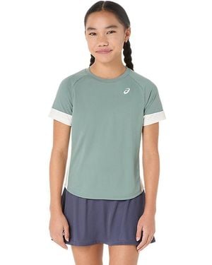 Asics Girls Tennis Ss Top - Blue