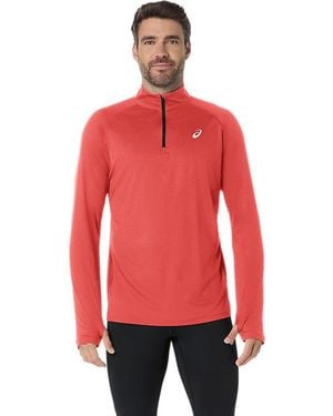 Asics Sport Ls 1/2 Zip Top - Red