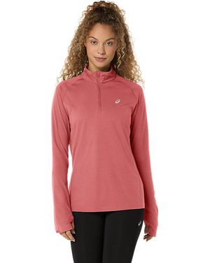 Asics Sport Ls 1/2 Zip Top - Red