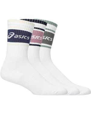Asics 3 Pack Logo Crew Sock - Black