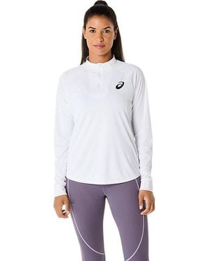 Asics Match Ls 1/2 Zip Top - White