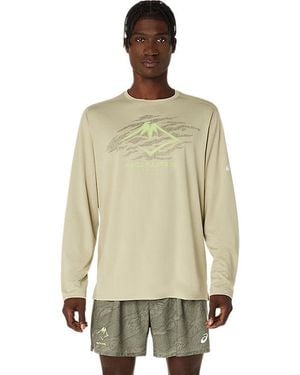 Asics Fujitrail Logo Ls Top - Natural