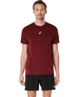 Asics Road Seamless Ss Top - Red