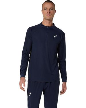 Asics MATCH LS 1/2 ZIP TOP - Azul