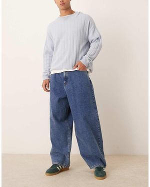 ASOS Vaqueros Holgados Y Extragrandes Con Lavado Azul Medio De