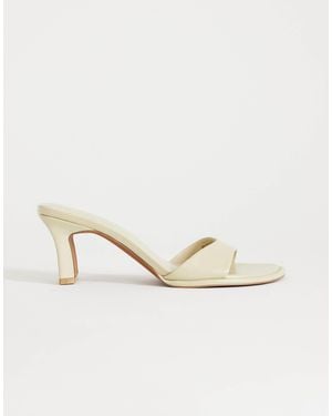 TOPSHOP Ari Mule Mid Heeled Sandal - Natural