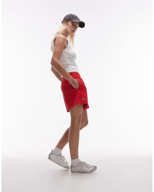 Lacoste Pantaloncini Piqué Double-Face Rossi - Rosso
