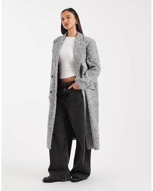 ASOS Abrigo Dad Monocromático Extragrande Con Patrón De Espiga De - Gris