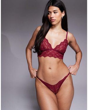 ASOS Bryn Lace Tanga Thong - Pink