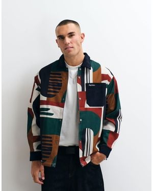Parlez Abstract Printed Shirt - Black