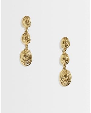 8 Other Reasons Swirl Drop Statement Earrings - Metallic