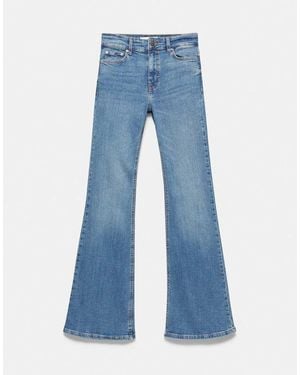 Pull&Bear Skinny Flared Jeans - Blue