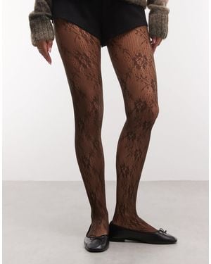 SUI AVA 20d Lace Tights - Black