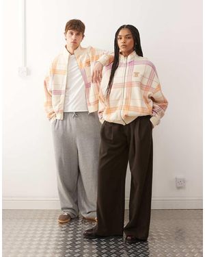 Collusion Track Sweat Jacket With Check - Multicolour