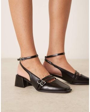 Raid Stacia Slingback Heeled Mary Janes - Black