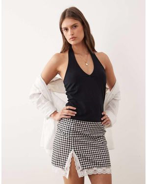 ASOS Mini Skirt With Lace - Multicolour