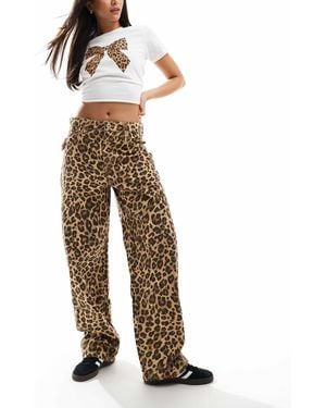 Bershka Carpenter Pants - Brown