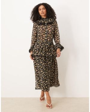 Sister Jane Windswept Chiffon Maxi Dress - Natural