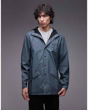 Rains 12010 Waterproof Short Jacket - Blue