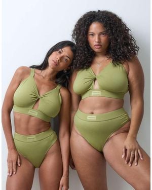 RIEN STUDIO High Waisted Thong - Green