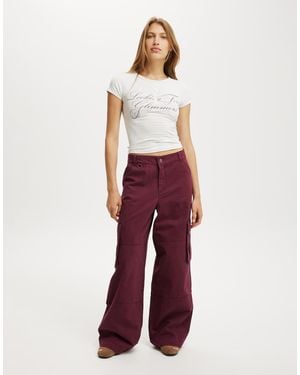 Cotton On Benny Cargo Pant - Red
