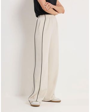 Long Tall Sally Piped Wide Leg Trousers - Natural