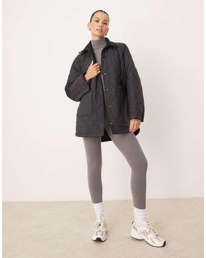 Tala Giacca Oversize Nera Reversibile Con Un Lato - Nero