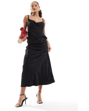 Object Falda Larga Negra De Jacquard De (Parte De Un Conjunto) - Negro
