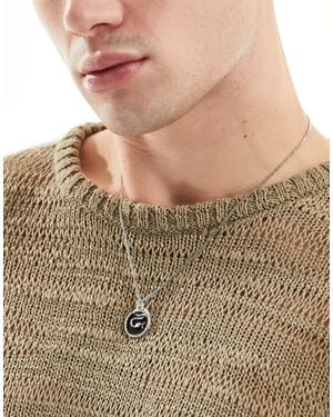 FADED FUTURE Double Coin Pendant Necklace - Brown