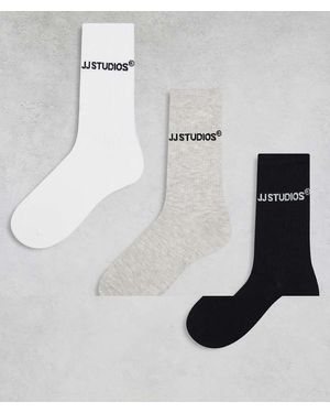 Jack & Jones Sports Socks 3 Pack - Metallic