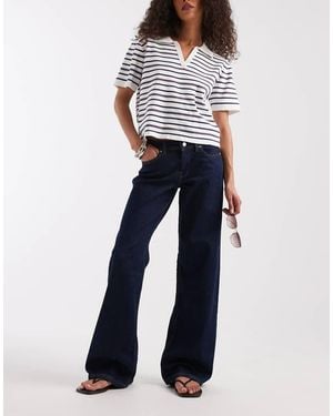ONLY Vaqueros De Talle Bajo Y Pernera Ancha Judy - Azul