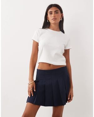 ASOS Maßgeschneiderter plissierter minirock - Weiß