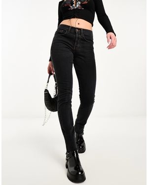 Collusion Mid Rise Drainpipe Skinny Jeans - Black