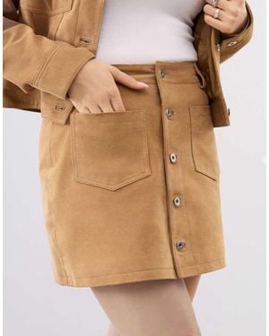 Bolongaro Trevor Real Suede Ayla Mini Skirt - White