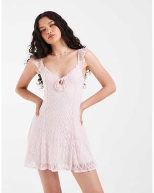Hollister Corset Detail Flippy Mini Dress - Pink