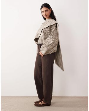 ASOS – wickeljacke mit schal-detail und fledermausärmeln - Natur