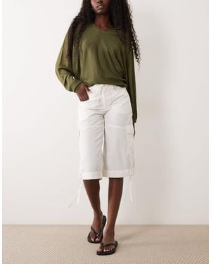 Miss Selfridge Cargo Capris - Natural