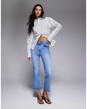 GOOD AMERICAN Always Fits Good Legs Cropped Mini Boot Jeans - Blue