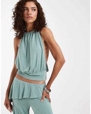 Motel Miruna Halter Top - Blue