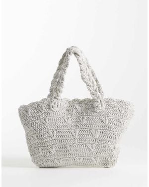 Mango Teen Knit Purse - Grey