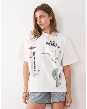 Six Stories Graphic Western Short Sleeve T-Shirt - White