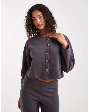 Miss Selfridge Super Soft Cardigan Set - Purple