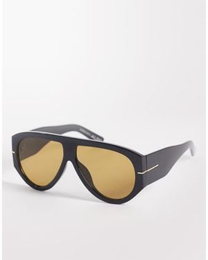 ALDO Kristiianaa Chunky Aviator Sunglasses With Lenses - Natural