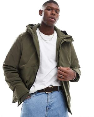 Jack & Jones Technical Parka With Padded Lining - Green