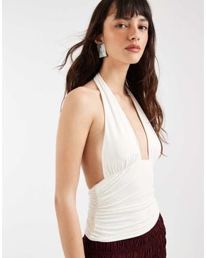 Motel Cosimo Halter Top - White